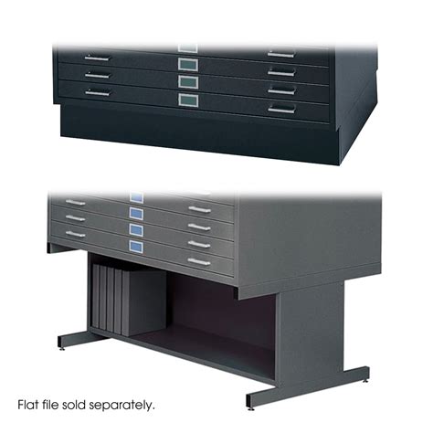 safco steel horizontal flat file cabinet|safco flat file base.